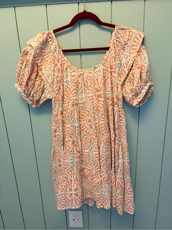 Cleobella Dresses & Skirts - Cleobella Puff Sleeve Mini Dress Boho Organic Cotton Print Size Small